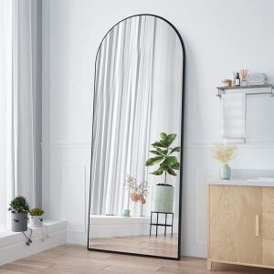 Manocorro 65"x24" Full Length Arched Floor Mirror with Stand