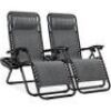 Set of 2 Adjustable Zero Gravity Patio Chair Recliners *missing cup holders*