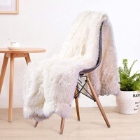 Lot of (2) Lochas Super Soft Shaggy Throw Blankets, 60" x 80" - New