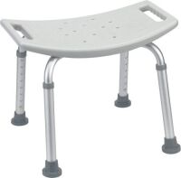 Drive Shower&nbsp;Bench Without Back, 400 Lb Capacity, Grey - Appears New