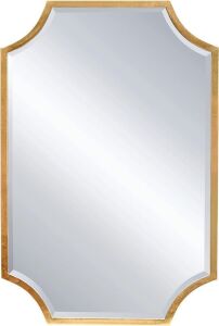 Kelly Miller 20" x 28" Metal Gold Beveled Wall Mirror