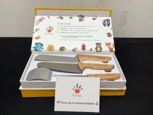 KIBBIDEA Set of 4 Food Grade Stainless Steel Cutters for Kids Cooking 