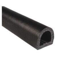 TRIM-LOK Rubber Seal, D-Shaped, 1"W x 1"H x 125'&nbsp;