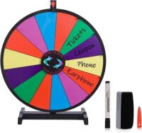 Hooomyai 24 Inch Tabletop Dry Erase Prize Spinning Wheel with 14 Slots