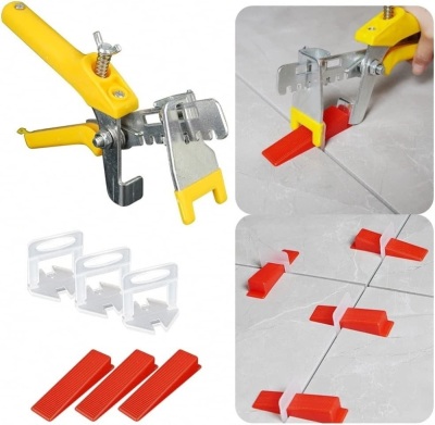 Tile Leveling System w/ Tile Pliers, 300 Pcs Tile Spacers Clips, Reusable Wedges