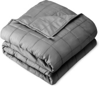 7lb Grey Weighted Fleece Blanket 