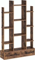 Rolanstar Bookcase 136X34.5X17CM (Rustic Brown)