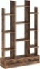 Rolanstar Bookcase 136X34.5X17CM (Rustic Brown)