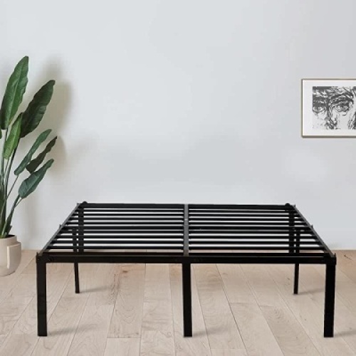 18" Black Metal Bed Frame Platform