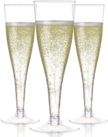 100 Plastic Champagne Flutes