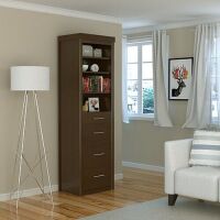Leto Muro Coventry Storage Side Tower in Walnut