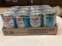 Dole 100% Pineapple Juice, 46 fl oz Cans,&nbsp;12 Pack - New