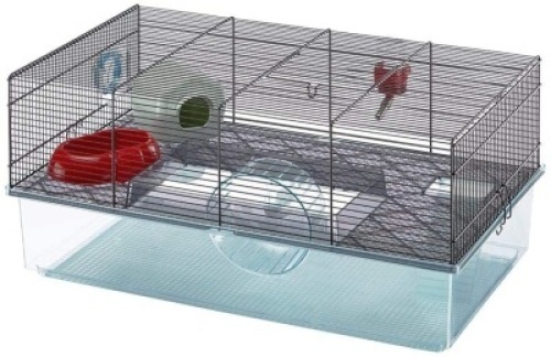 Ferplast Favola Large Multi-Level Hamster Cage with Water Bottle, Food Dish and Hamster Hide-Out - Appears New&nbsp;