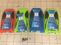 Lot of (4) SurfGear 33" Heat Sealed Slick Boards&nbsp;with Heavy Duty Coiled Leash - Appear New&nbsp;