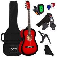 Beginner Acoustic Guitar Set w/ Case, Strap, Digital Tuner, Strings - 38in&nbsp;