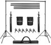 Aureday 7x10Ft Adjustable Photo Backdrop Stand Kit with 4 Crossbars, 6 Background Clamps, 2 Sandbags, and Carrying Bag 