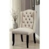 Furniture of America&nbsp;Sania III Beige Fabric Dining Chairs, Set of 2 - Appear New&nbsp;