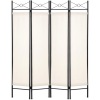 4-Panel Folding Privacy Screen Room Divider Decoration Accent, 6ft