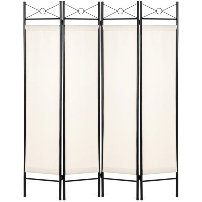 4-Panel Folding Privacy Screen Room Divider Decoration Accent, 6ft