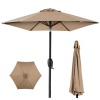 Outdoor Market Patio Umbrella w/ Push Button Tilt, Crank Lift