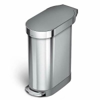 Simplehuman 12 Gallon Slim Hands-Free Kitchen Step Trash Can with Lid - Appears New&nbsp;&nbsp;