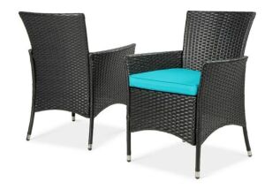 Wicker Patio Dining Chairs, Set of 4 - No Hardware