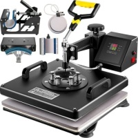 VEVOR Heat Press Machine, 15 x 15 Inch, 6 in 1 Combo Swing Away T-shirt Sublimation Transfer Printer