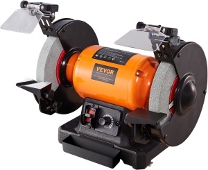 VEVOR 8 inch Variable Speed Bench Grinder with 5.0A Brushless Motor 1800-3795 RPM