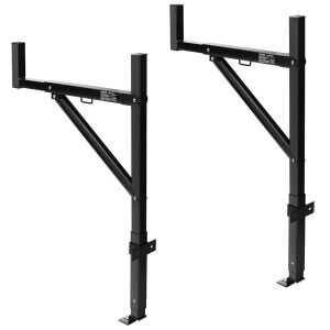 VEVOR 19-34inch Extendable Truck Ladder Rack, 38.6"-43.6" Adjustable Height, 250 lbs Capacity 