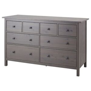 Hemnes 8-Drawer Dresser, Dark Gray Stained 