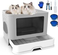 PandaFairy Foldable Top Entry Cat Litter Box