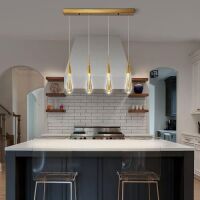 LMQNINE Dimmable LED Modern Gold&nbsp;Mini Teardrop Crystal Pendant Light