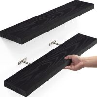 OlarHike Black&nbsp;Floating Shelves, 24"&nbsp;