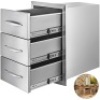 15.7" x&nbsp;21.6"&nbsp;Outdoor Kitchen Drawers Triple Flush Convenient Storage - Appears New&nbsp;&nbsp;