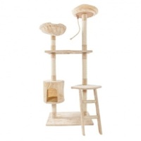 60" Cat Tree Tower Condo Scratcher Hammock Beige - Appears New&nbsp;&nbsp;