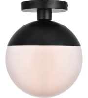 Living District&nbsp;Eclipse 1 Light 10 inch Black Flush Mount Ceiling Light - Appears New&nbsp;