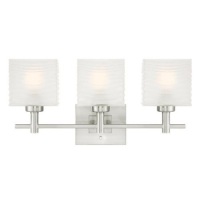 Westinghouse&nbsp;Alexander&nbsp;3 Light Vanity Light, 60W, Brushed Nickel Finish - Appears New