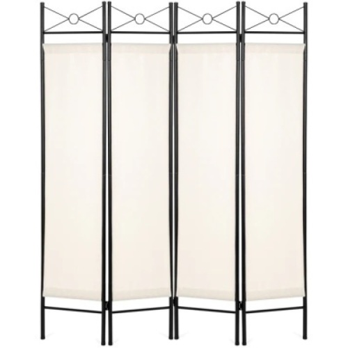 4-Panel Folding Privacy Screen Room Divider Decoration Accent, 6ft