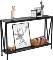 IDEALHOUSE 2-Tier Narrow Console Sofa Side Table, 42.9in&nbsp;x 9.8in&nbsp;x 29.9in&nbsp;&nbsp;
