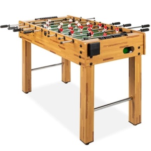 Foosball Game Table, Arcade Table Soccer w/ 2 Cup Holders, 2 Balls - 56in