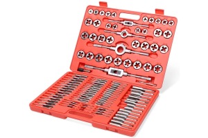 Horusdy 110Pc Metric Tap And Die Set Carbon Steel Screw Threading Heavy Duty Hand Tool