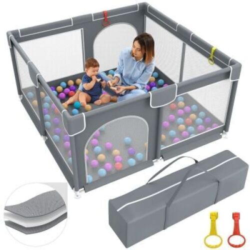 Fanbufan Baby Playpen with Anti-Slip Base 51" x 51" x 27"&nbsp;