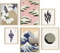 HAUS AND HUES Japanese Wall Decor Gallery Wall Art,&nbsp;Set of 6&nbsp;