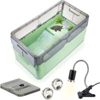 Wedoelsim Small Turtle Tank with Heat Lamp