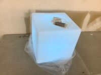 Mr.Go 16-inch Rechargeable LED Cube Light w/Remote - Small Black Scuff