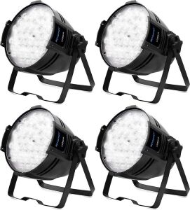 BETOPPER 54 LED Par Super Bright Stage Lighting DMX512 Washing Light White/Off White 5000 Lumens, Pack of 4