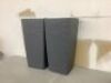 Janska by Mueller M-Resin Heavy Duty Tall Planter, 24&rdquo;,&nbsp;Built-in Drainage, Dark Gray, Set of 2 - Broken Edge&nbsp;