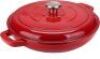 Puricon Enameled Cast Iron Casserole Braiser Pan with Lid and Handles&nbsp;3.8 Quart, 12 Inches&nbsp;