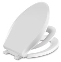 CcBello Elongated Toilet Seat with&nbsp;Built in Potty Training Seat, Slow Close, White 18.5"&nbsp;