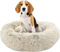 FuzzBall Fluffy Luxe Donut Pet Bed, Machine Washable, Waterproof Base, Anti-Slip for Pets up to 45lb